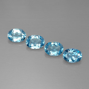  ct natürliche Schweizer Blau Topas-Edelsteine, Oval Schliff, VVS-VS