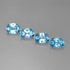 ct natürliche blauer Topas-Edelsteine, Oval Schliff, VVS-VS