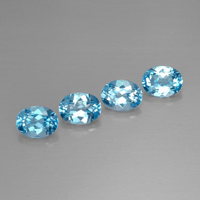  ct natürliche blauer Topas-Edelsteine, Oval Schliff, VVS-VS