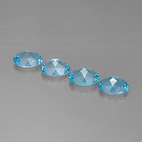  ct natürliche blauer Topas-Edelsteine, Oval Schliff, VVS-VS