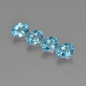 ct natürliche blauer Topas-Edelsteine, Oval Schliff, VVS-VS