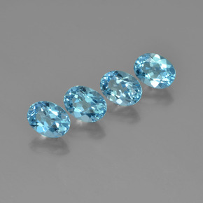  ct natürliche blauer Topas-Edelsteine, Oval Schliff, VVS-VS