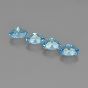  ct natürliche blauer Topas-Edelsteine, Oval Schliff, VVS-VS