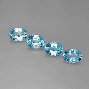  ct natürliche blauer Topas-Edelsteine, Oval Schliff, VVS-VS