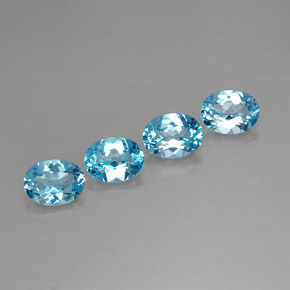  ct natürliche blauer Topas-Edelsteine, Oval Schliff, VVS-VS