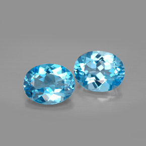  ct natürliche blauer Topas-Edelsteine, Oval Schliff, VVS-VS