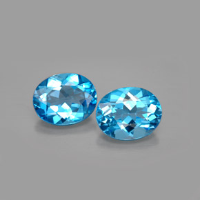  ct natürliche blauer Topas-Edelsteine, Oval Schliff, VVS-VS