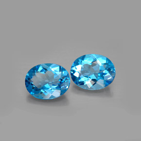  ct natürliche blauer Topas-Edelsteine, Oval Schliff, VVS-VS