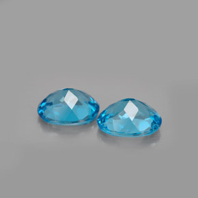  ct natürliche blauer Topas-Edelsteine, Oval Schliff, VVS-VS