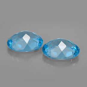 ct natürliche blauer Topas-Edelsteine, Oval Schliff, VVS-VS