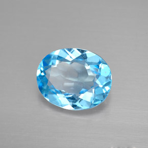 2,89 ctw natürlicher blauer Topas, Oval Schliff, VS
