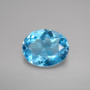 2,69 ctw natürlicher blauer Topas, Oval Schliff, VS