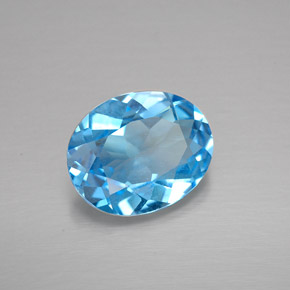 2,69 ctw natürlicher blauer Topas, Oval Schliff, VS