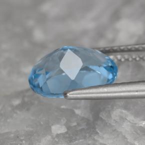 3,32 ctw natürlicher blauer Topas, Oval Schliff, VVS-VS