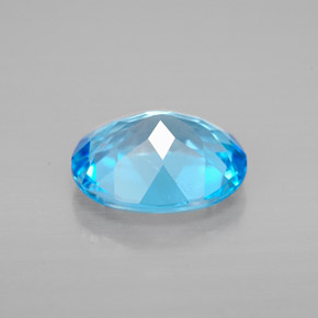 3,09 ctw natürlicher blauer Topas, Oval Schliff, VVS-VS