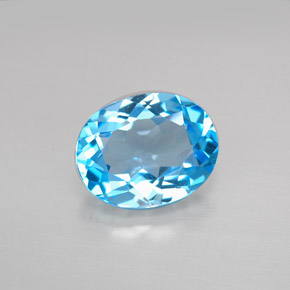 3,01 ctw natürlicher blauer Topas, Oval Schliff, VVS