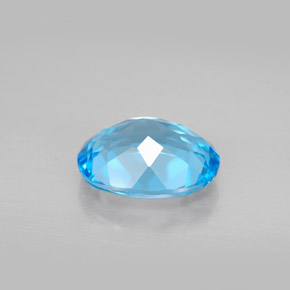 3,01 ctw natürlicher blauer Topas, Oval Schliff, VVS