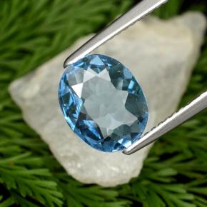 2,09 ctw natürlicher blauer Topas, Oval Schliff, VVS
