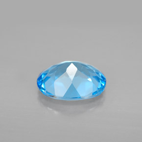2,91 ctw natürlicher blauer Topas, Oval Schliff, VVS