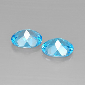  ct natürliche blauer Topas-Edelsteine, Oval Schliff, VVS-VS