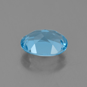 1,99 ctw natürlicher blauer Topas, Oval Schliff, VVS