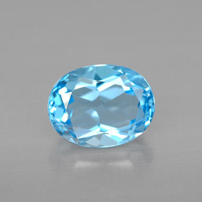 2,46 ctw natürlicher Schweizer Blau Topas, Oval Schliff, VVS
