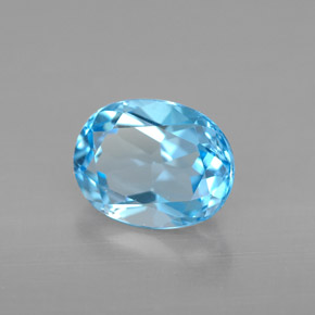 2,46 ctw natürlicher Schweizer Blau Topas, Oval Schliff, VVS