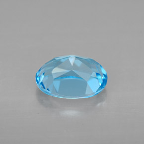 2,46 ctw natürlicher Schweizer Blau Topas, Oval Schliff, VVS