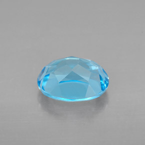 2,51 ctw natürlicher blauer Topas, Oval Schliff, VVS