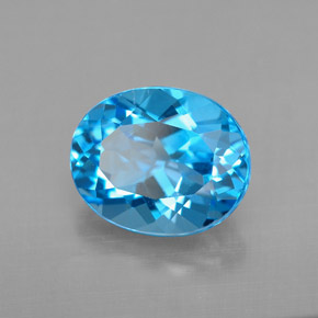3,51 ctw natürlicher blauer Topas, Oval Schliff, VVS-VS