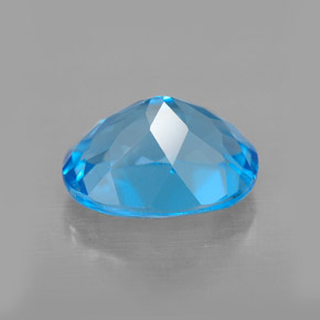 3,51 ctw natürlicher blauer Topas, Oval Schliff, VVS-VS