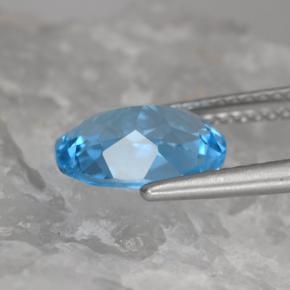 2,89 ctw natürlicher blauer Topas, Oval Schliff, VVS