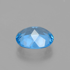 2,98 ctw natürlicher blauer Topas, Oval Schliff, VVS