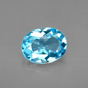 2,79 ctw natürlicher blauer Topas, Oval Schliff, VVS