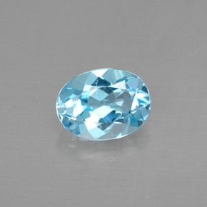 1,43 ctw natürlicher blauer Topas, Oval Schliff, VVS