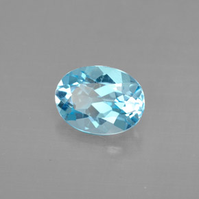1,43 ctw natürlicher blauer Topas, Oval Schliff, VVS