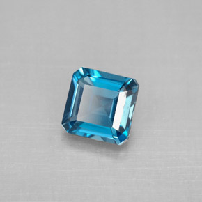 1,33 ctw natürlicher blauer Topas, Smaragdschliff, VVS-VS