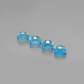  ct natürliche blauer Topas-Edelsteine, Smaragdschliff, VVS