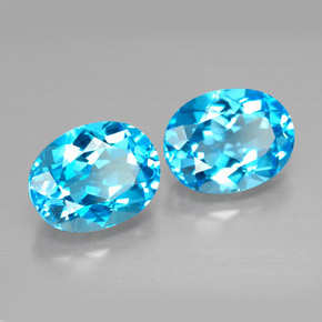  ct natürliche blauer Topas-Edelsteine, Oval Schliff, VVS-VS