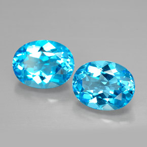  ct natürliche blauer Topas-Edelsteine, Oval Schliff, VVS-VS