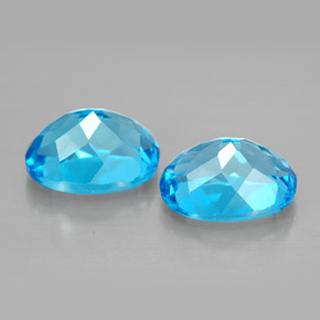  ct natürliche blauer Topas-Edelsteine, Oval Schliff, VVS-VS
