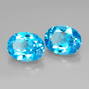  ct natürliche blauer Topas-Edelsteine, Oval Schliff, VVS