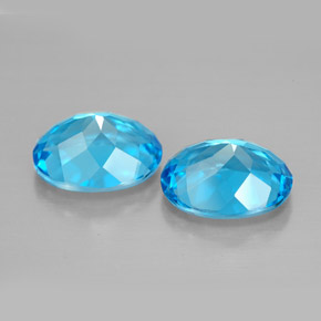  ct natürliche blauer Topas-Edelsteine, Oval Schliff, VVS