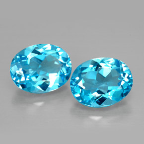  ct natürliche blauer Topas-Edelsteine, Oval Schliff, VVS