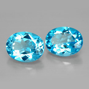  ct natürliche blauer Topas-Edelsteine, Oval Schliff, VVS