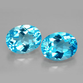  ct natürliche blauer Topas-Edelsteine, Oval Schliff, VVS-VS