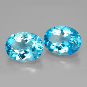  ct natürliche blauer Topas-Edelsteine, Oval Schliff, VVS-VS
