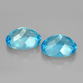 ct natürliche blauer Topas-Edelsteine, Oval Schliff, VVS-VS