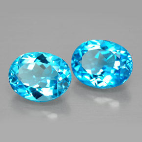  ct natürliche blauer Topas-Edelsteine, Oval Schliff, VVS