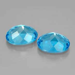  ct natürliche blauer Topas-Edelsteine, Oval Schliff, VVS